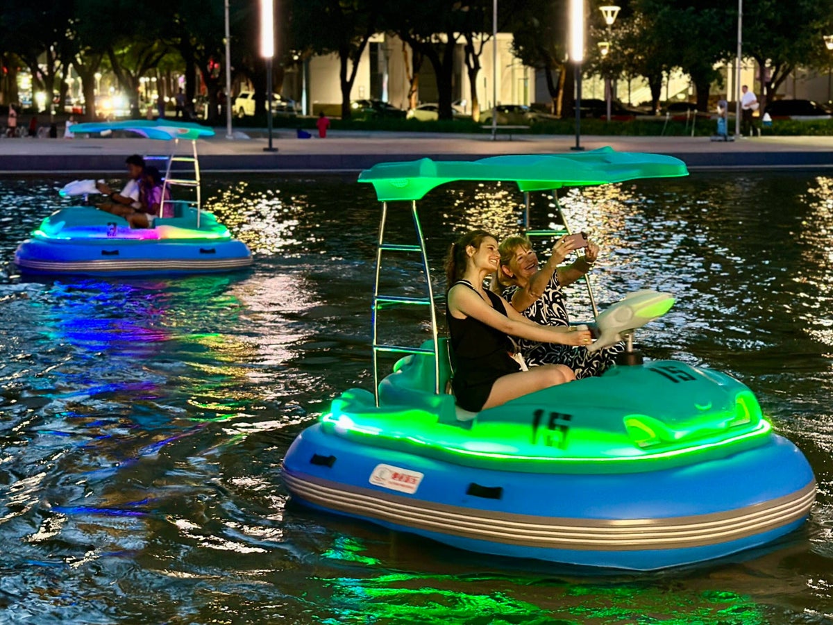 Bumper boat on Kinder Lake